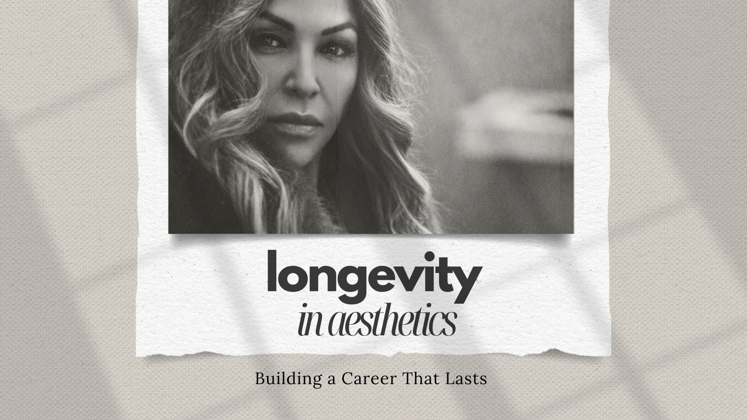 Black-and-white portrait symbolizing longevity and sustainable career growth in aesthetics.
