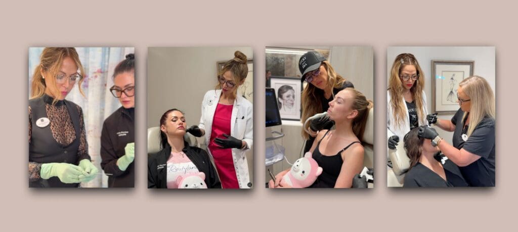 Wendy Jacobson leading hands-on aesthetic injector training with advanced techniques and patient-focused care