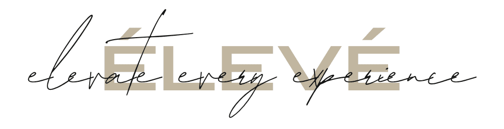 Élevé brand tagline “Elevate Every Experience” in refined editorial typography